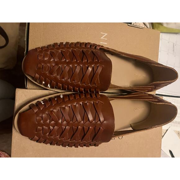 NEW NISOLO Men\'s 12.5 Leather Huarache Brandy main image 3